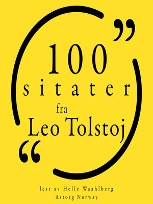 cover image of 100 sitater fra Leo Tolstoj